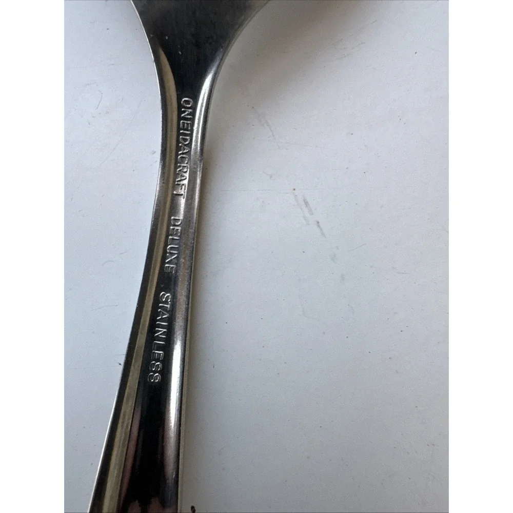 Oneida Craft Surf Maid Cabana Stainless Serving Spoon Flatware‎